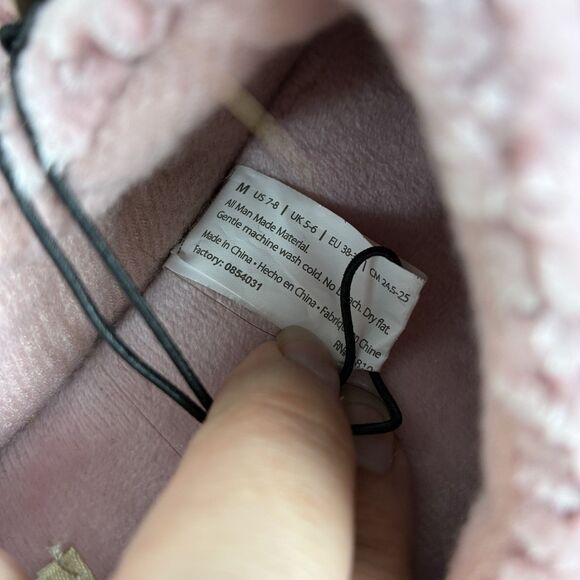 Dearfoams Women's Chenille Cable Knit Cozy Clog Slippers Medium 7-8 Pink NWT - Picture 7 of 8